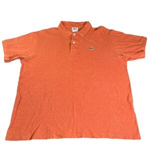 Lacoste Polo Shirt Men's 6 Salmon Short Sleeve Preppy Logo